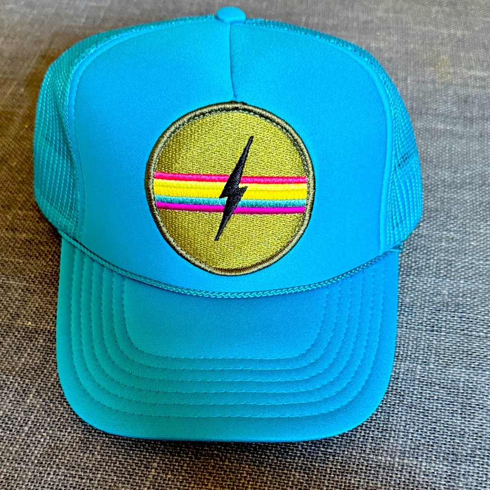 Friday Feelin Bolt Trucker Hat, NWT